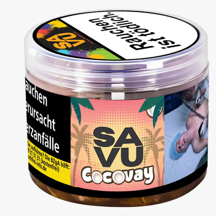 Die Shisha Tabak Sorte Cocovay von der Marke Savu in einer 25g Dose