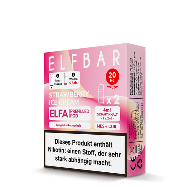 Elfbar ELFA Pods - Strawberry Ice Cream (2er Pack)