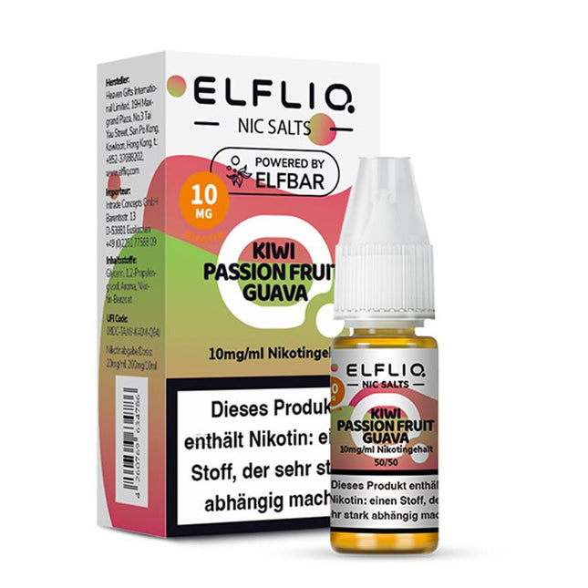 Elfbar ElfLIQ 10ml - Kiwi Passion Fruit Guava10mg