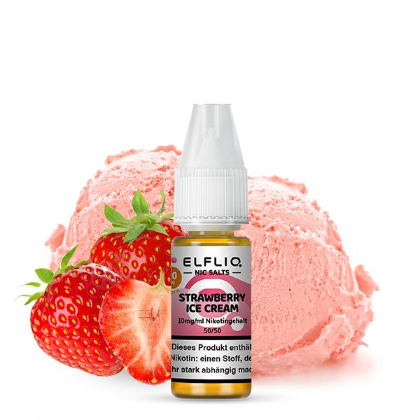 Elfbar ElfLIQ 10ml - Strawberry Ice Cream 10mg