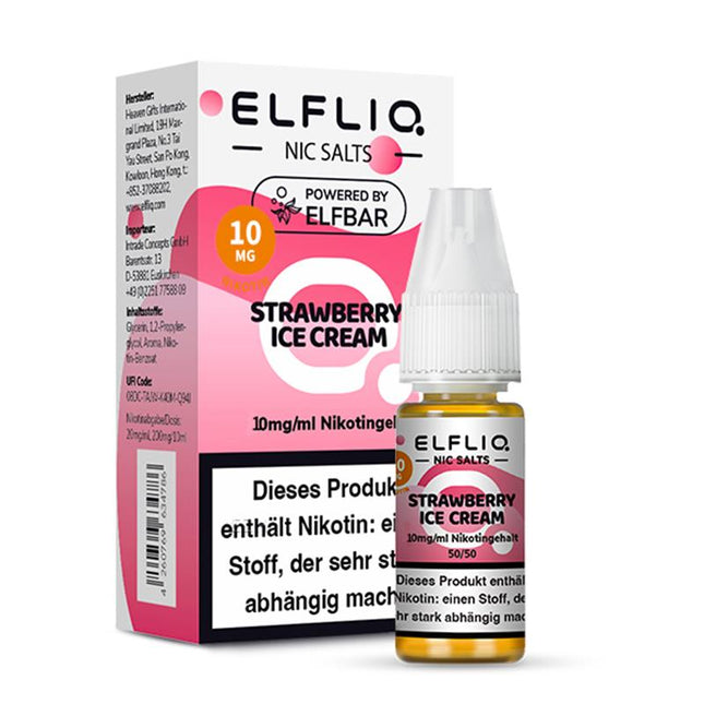 Elfbar ElfLIQ 10ml - Strawberry Ice Cream 10mg